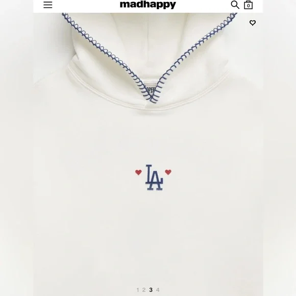 Madhappy Dodgers Heart Fleece Hoodie - Picture 3 of 9